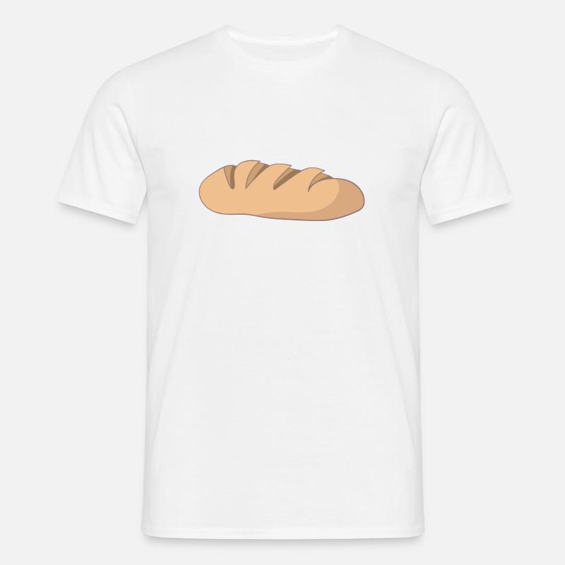 brød - T-shirt til herrer - hvid