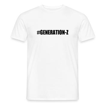 Génération z - T-shirt homme - blanc - Devant - AI Model Male 178 dark (178cm)