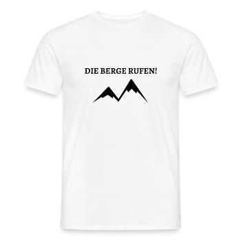 Die Berge rufen! - Männer T-Shirt - Weiß - Vorne - AI Model Male 178 dark (178cm)