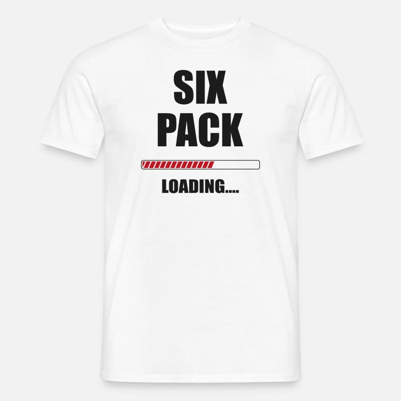Sixpack wird geladen Ladebalken - Männer T-Shirt - Weiß