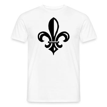 fleur de lis french lily - Männer T-Shirt - Weiß - Vorne - AI Model Male 178 dark (178cm)