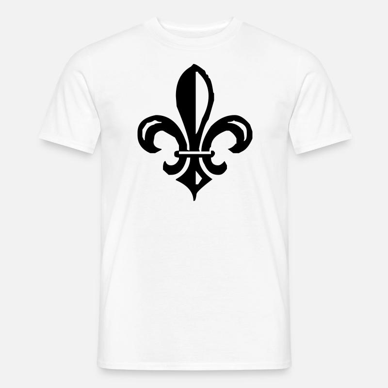 fleur de lis french lily - Männer T-Shirt - Weiß
