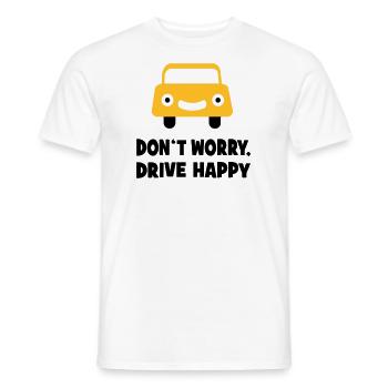 Conduire une voiture - T-shirt homme - blanc - Devant - AI Model Male 178 dark (178cm)