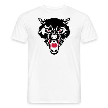 Bad Wolf - Evil Wolf - Men's T-Shirt - white - Front - AI Model Male 178 dark (178cm)