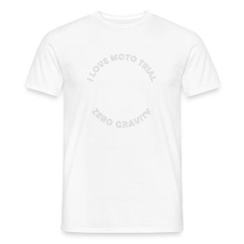 J'AIME MOTO TRIAL ZERO GRAVITY - T-shirt homme - blanc - Devant - AI Model Male 178 dark (178cm)