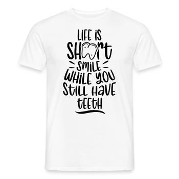 Smile as long as you still have teeth practice dentist - Men's T-Shirt - white - Front - AI Model Male 178 dark (178cm)