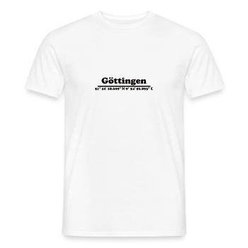 Göttingen Koordinaten - Männer T-Shirt - Weiß - Vorne - AI Model Male 178 dark (178cm)