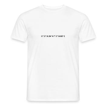 Münster coordinates - Men's T-Shirt - white - Front - AI Model Male 178 dark (178cm)