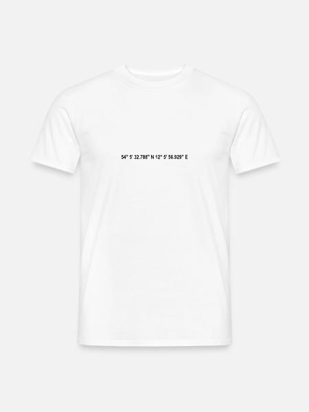 Rostock Koordinaten - Männer T-Shirt - Weiß