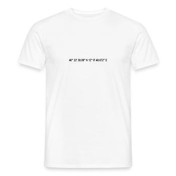Landshut Coordonnées - T-shirt homme - blanc - Devant - AI Model Male 178 dark (178cm)