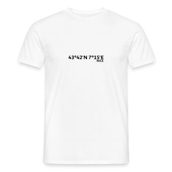 Nice coordinates - Men's T-Shirt - white - Front - AI Model Male 178 dark (178cm)