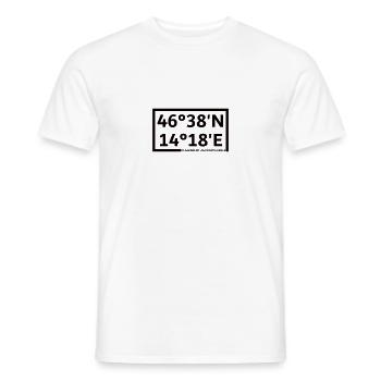 Coordonnées de Klagenfurt am Wörthersee - T-shirt homme - blanc - Devant - AI Model Male 178 dark (178cm)