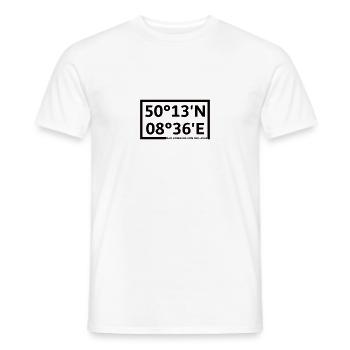 Bad Homburg in front of the altitude Coordinates - Men's T-Shirt - white - Front - AI Model Male 178 dark (178cm)
