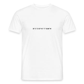 Coordonnées de Cadix - T-shirt homme - blanc - Devant - AI Model Male 178 dark (178cm)