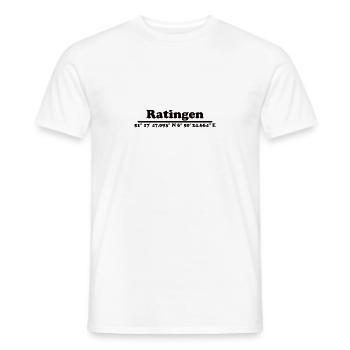 Ratingen Koordinaten - Männer T-Shirt - Weiß - Vorne - AI Model Male 178 dark (178cm)