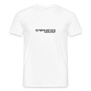 Amersfoort Koordinaten - Männer T-Shirt - Weiß - Vorne - AI Model Male 178 dark (178cm)