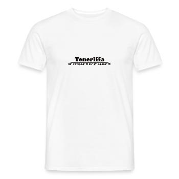 Teneriffa Koordinaten - Männer T-Shirt - Weiß - Vorne - AI Model Male 178 dark (178cm)
