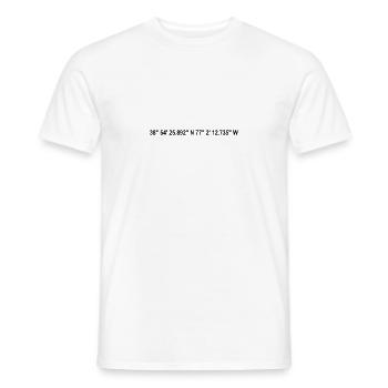Washington D.C. Koordinaten - Männer T-Shirt - Weiß - Vorne - AI Model Male 178 dark (178cm)