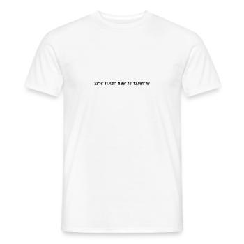 All coordinates - Men's T-Shirt - white - Front - AI Model Male 178 dark (178cm)