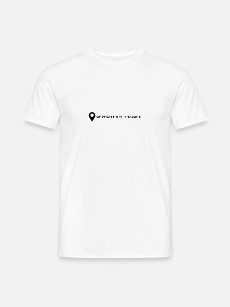 Erfurt coordinates - Men's T-Shirt - white