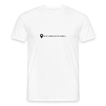 Coordonnées de Berlin - T-shirt homme - blanc - Devant - AI Model Male 178 dark (178cm)