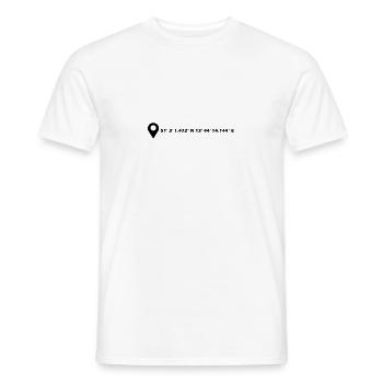 Dresden coordinates - Men's T-Shirt - white - Front - AI Model Male 178 dark (178cm)