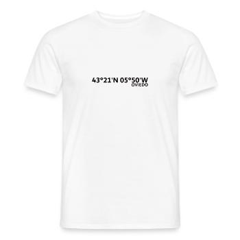 Oviedo Koordinaten - Männer T-Shirt - Weiß - Vorne - AI Model Male 178 dark (178cm)