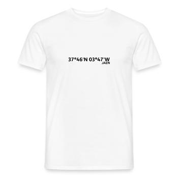 Jaén Coordinates - Men's T-Shirt - white - Front - AI Model Male 178 dark (178cm)