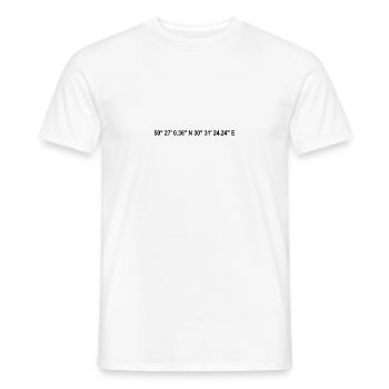 Kiev Ukraine Coordinates - Men's T-Shirt - white - Front - AI Model Male 178 dark (178cm)