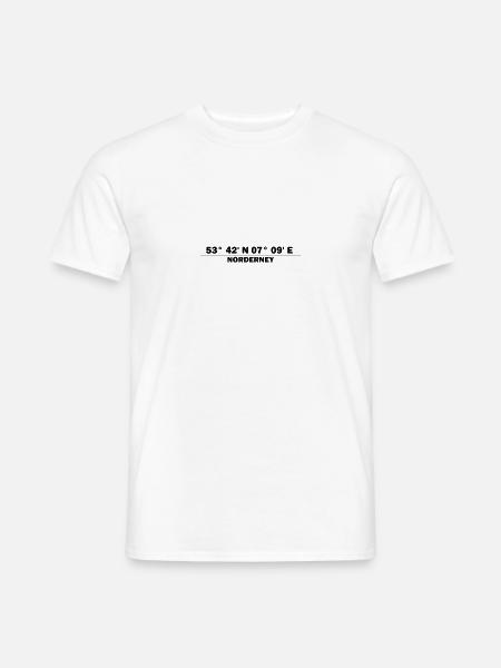 Norderney Koordinaten - Männer T-Shirt - Weiß
