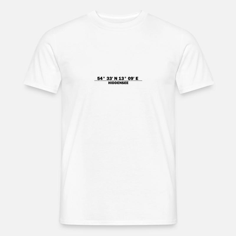 Hiddensee coordinates - Men's T-Shirt - white