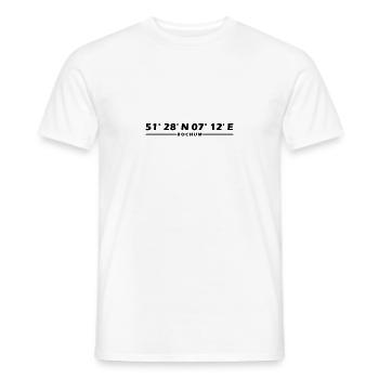 Bochum Koordinaten - Männer T-Shirt - Weiß - Vorne - AI Model Male 178 dark (178cm)