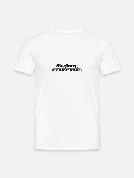 Siegburg Koordinaten - Männer T-Shirt - Weiß