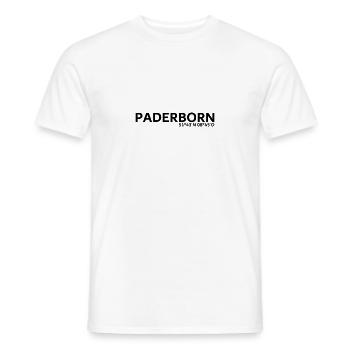 Paderborn Koordinaten - Männer T-Shirt - Weiß - Vorne - AI Model Male 178 dark (178cm)