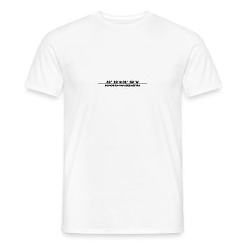 Coordonnées Donostia-San Sebastián - T-shirt homme - blanc - Devant - AI Model Male 178 dark (178cm)