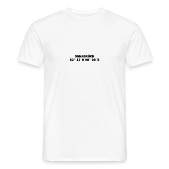 Coordonnées d’Osnabrück - T-shirt homme - blanc - Devant - AI Model Male 178 dark (178cm)