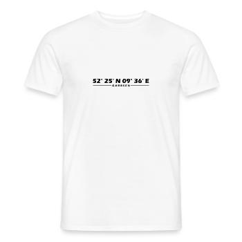 Coordonnées garbsen - T-shirt homme - blanc - Devant - AI Model Male 178 dark (178cm)