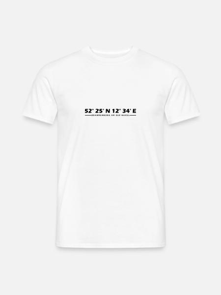 Brandenburg an der Havel Koordinaten - Männer T-Shirt - Weiß