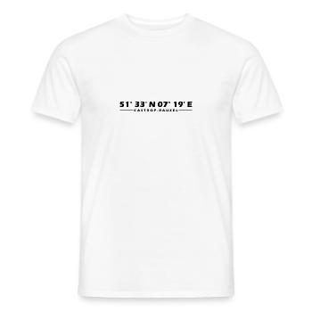 Coordonnées castrop-Rauxel - T-shirt homme - blanc - Devant - AI Model Male 178 dark (178cm)