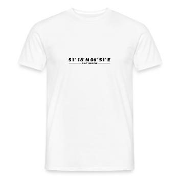 Ratingen Koordinaten - Männer T-Shirt - Weiß - Vorne - AI Model Male 178 dark (178cm)