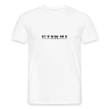 Coordonnées de Pulheim - T-shirt homme - blanc - Devant - AI Model Male 178 dark (178cm)