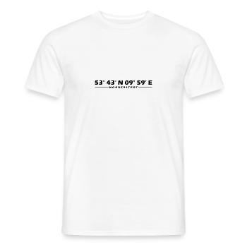 Coordonnées Norderstedt - T-shirt homme - blanc - Devant - AI Model Male 178 dark (178cm)