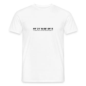 Neustadt an der Weinstraße Koordinaten - Männer T-Shirt - Weiß - Vorne - AI Model Male 178 dark (178cm)