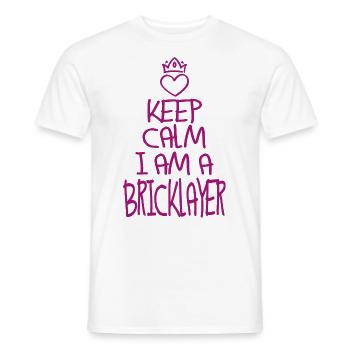 Keep Calm Mason Cool Mason Gift - Men's T-Shirt - white - Front - AI Model Male 178 dark (178cm)