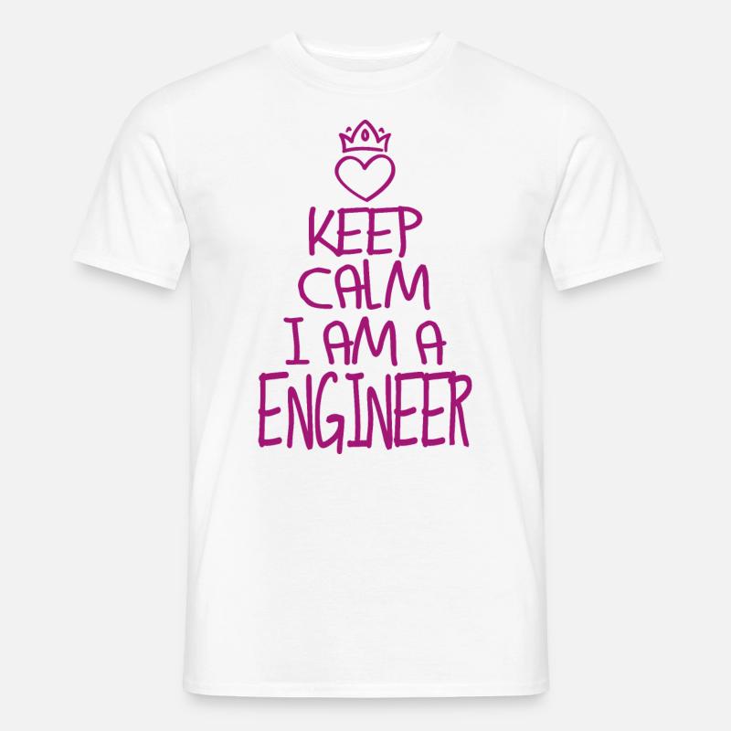 Keep Calm Engineer cool gift - Men’s T-shirt - white