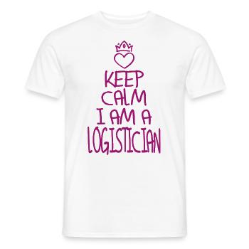 Keep Calm Logistiker cool Logistiker Geschenk - Männer T-Shirt - Weiß - Vorne - AI Model Male 178 dark (178cm)