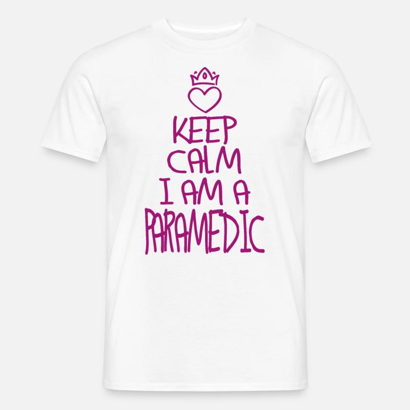 Keep Calm Sanitäter cool - Männer T-Shirt - Weiß