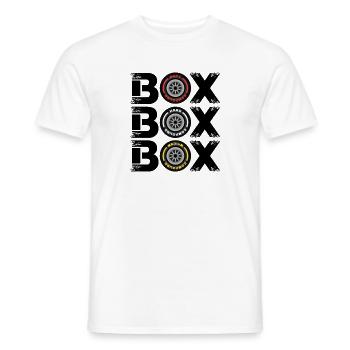 Box Box Box Grand Prix Reifenmischung V2 Design - Männer T-Shirt - Weiß - Vorne - AI Model Male 178 dark (178cm)