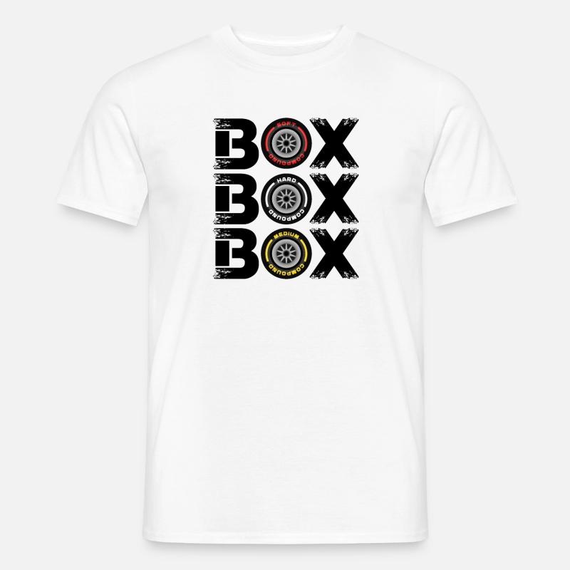 Box Box Box Grand Prix Tyre Compound V2 Design - Men's T-Shirt - white