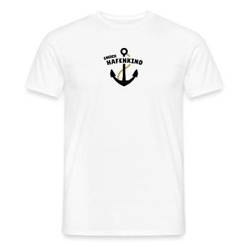 Emder Hafenkind - Männer T-Shirt - Weiß - Vorne - AI Model Male 178 dark (178cm)